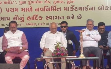 सूरत APMC मार्केट यार्ड की ओपनिंग गुजरात मुख्यमंत्री भूपेंद्र पटेल द्वारा संपन्न.